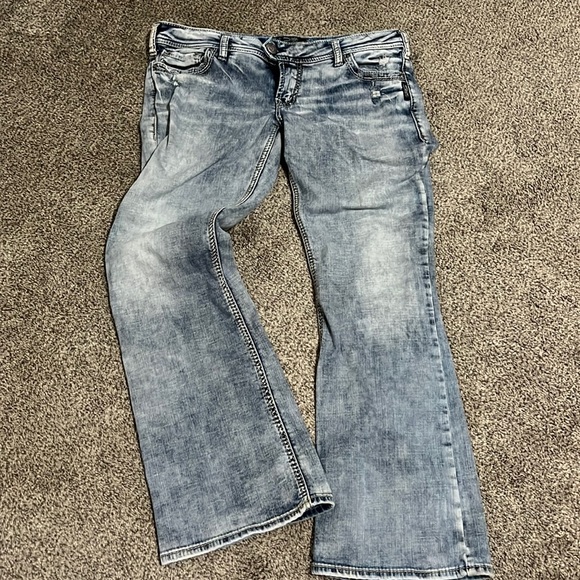 Silver Low Bootcut Jeans - Picture 1 of 4